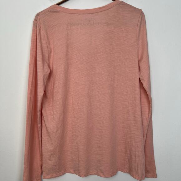 Garnet Hill Women's Small Long Sleeve Crew Neck Top 100% Organic Pima Cotton Tee - Picture 9 of 10